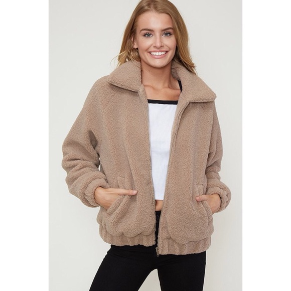 LAST ONE! Teddy Bear Bomber Jacket - Picture 3 of 5